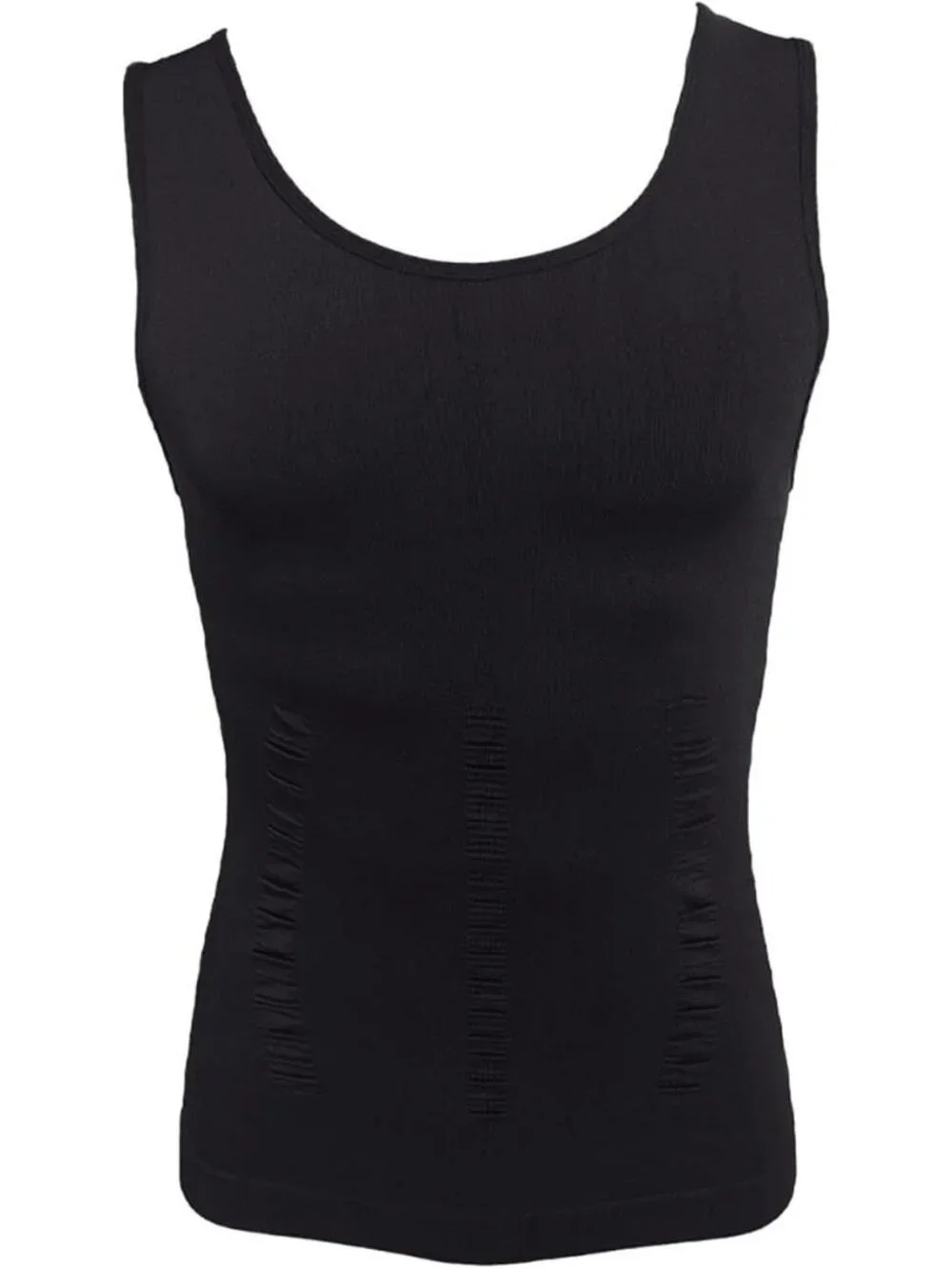 Compression Tank Top Mens Small Black Undershirt Muscle Slimming Body Shaper Gym